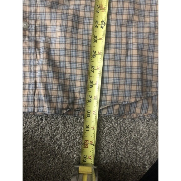 Proper Cloth Men's Button Down Shirt Size Medium Tan And Gray Plaid Cotton L/S - Picture 15 of 15